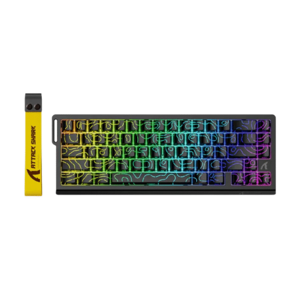Attack Shark X68 HE 60% Wired Gaming Keyboard - Black - Coiled Cable