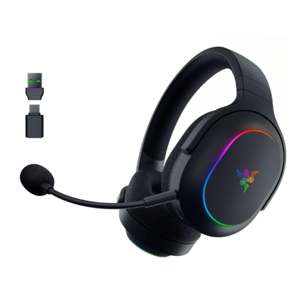 Razer Barracuda X Chroma Wireless Gaming Headset: 2.4GHz Wireless & Bluetooth - Lightweight - Chroma RGB - 40mm Drivers - Cardioid Mic - 70 Hr Battery - for PC, Mac, PS5, Switch 2, Smartphone - Black